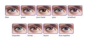 Freshlook ColorBlends Colour Chart