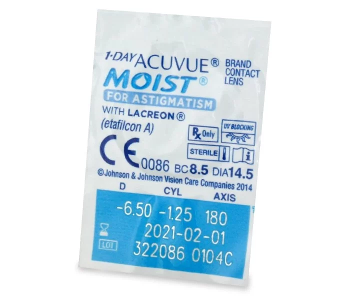 1 Day Acuvue Moist for Astigmatism 30 contacts