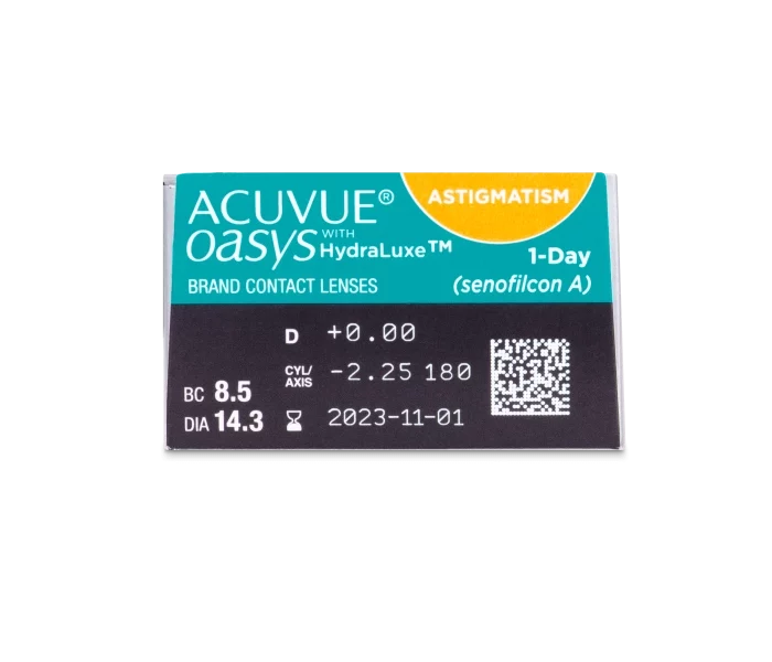 Acuvue Oasys 1 Day with Hydraluxe for Astigmatism 30 contact lens